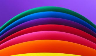 pièce d'art, un arc en ciel de couleurs